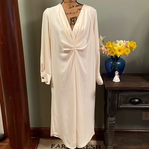 Zara cream maxi dress size medium.